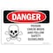 Signmission OSHA Danger, Poison Check MSDS Follow Guidelines, 10in X 7in Rigid Plastic, 10" W, 7" H, Landscape OS-DS-P-710-L-1532 - alternate 1